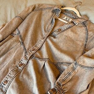 Free People Hannah denim dress *rose acid wash color*
